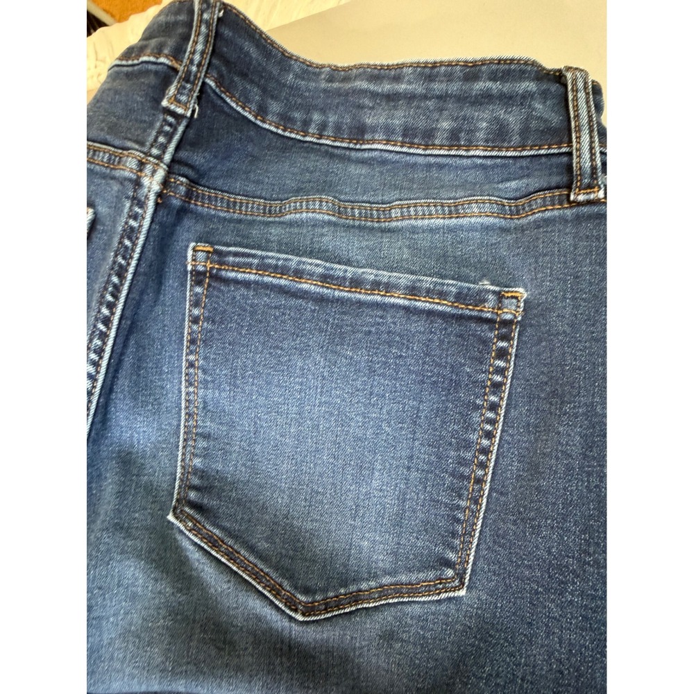 Nine West Slim Straight Jeans Womens 16 Medium Wash Blue Denim Stretch RN73277 - Picture 4 of 6